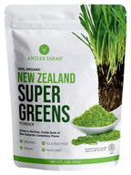 Antler Farms 100% Organic NZ Super Greens Powder – 200g, 40 Servings | Vegan, Gluten Free