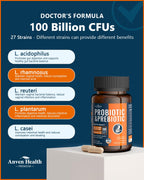 Anven Health 100 Billion Probiotics for Gut, Digestive & Immune Health – 27 Strains + 5 Organic Prebiotics | Made in USA | 180 Caps