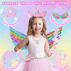 Aojieni Tea Party Set for Little Girls – 63-Piece Unicorn Dress-Up Tea Time