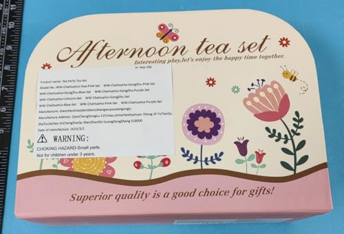 Aojieni Tea Party Set for Little Girls – 63-Piece Unicorn Dress-Up Tea Time