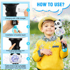 Aooess Panda Bubble Wand – USB Rechargeable Bubble Machine for Kids 4-8, Outdoor Party Toy