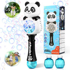 Aooess Panda Bubble Wand – USB Rechargeable Bubble Machine for Kids 4-8, Outdoor Party Toy