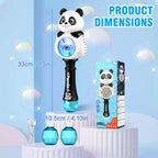 Aooess Panda Bubble Wand – USB Rechargeable Bubble Machine for Kids 4-8, Outdoor Party Toy