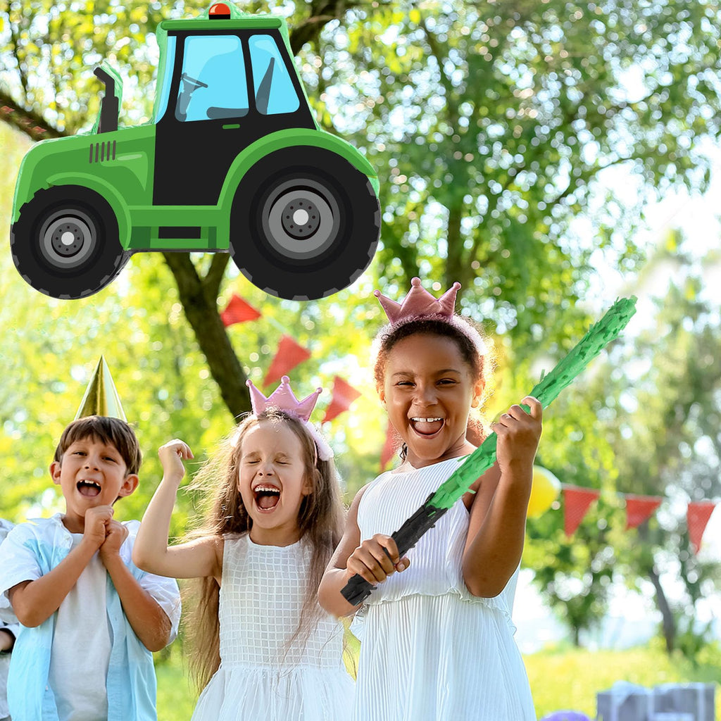 Aoriher Construction Tractor Piñata with Blindfold & Bat – Birthday Party Decor