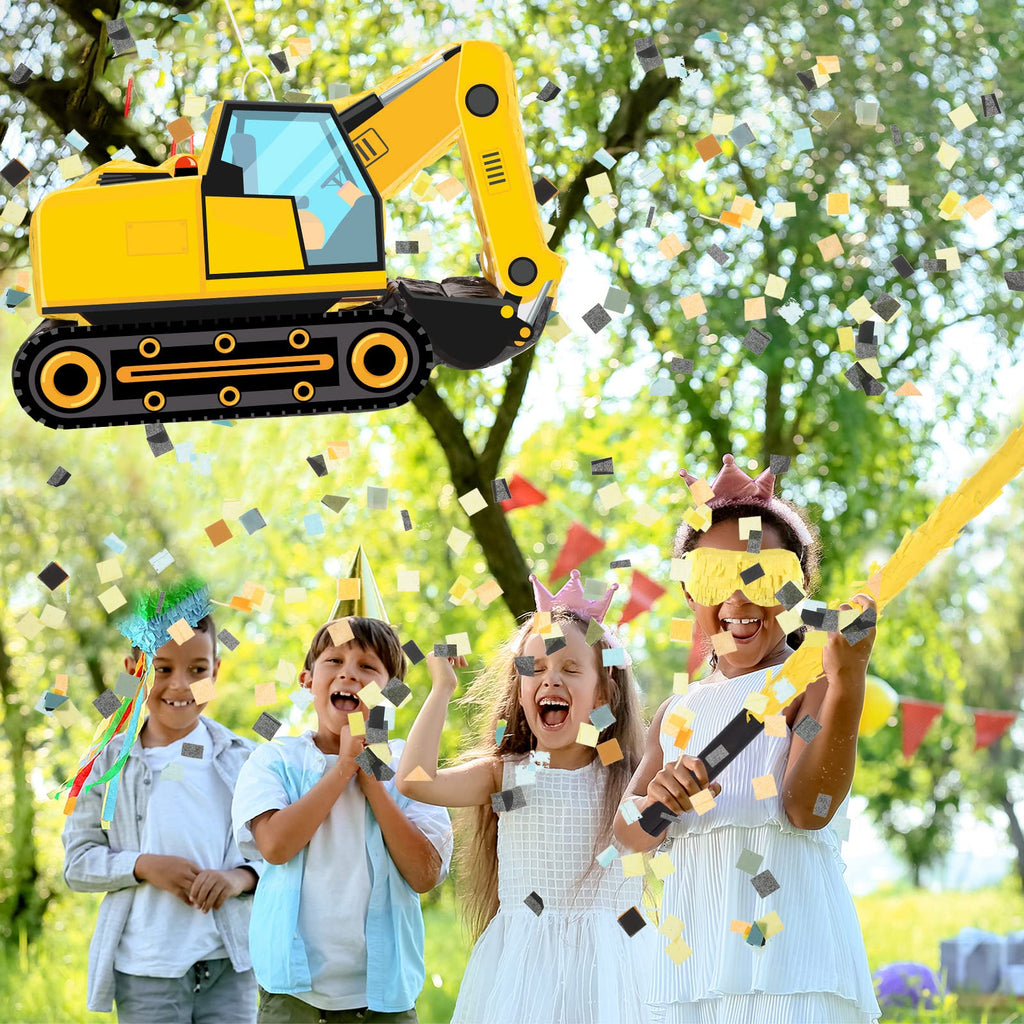 Aoriher Construction Dump Excavator Pinata – Birthday Party Decor & Fun Fillable Pinata