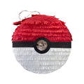 APINATA4U Red and White Ball Pinata – 16x4in for Poke Parties, Video Game Nights, Birthdays & More