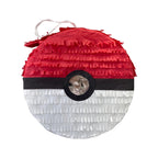 APINATA4U Red and White Ball Pinata – 16x4in for Poke Parties, Video Game Nights, Birthdays & More