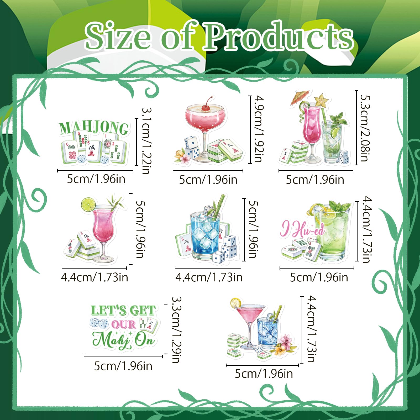 Aposwow Mahjong Cupcake Toppers – 32-Piece Party Decorations