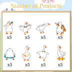 Aposwow One Goose Birthday Decor - 40-Pack Goose Cupcake Toppers for Party Fun