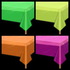APUXXJUPA 4-Piece Glow-in-the-Dark Neon Tablecloth Set – 51x86 in