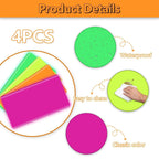 APUXXJUPA 4-Piece Glow-in-the-Dark Neon Tablecloth Set – 51x86 in