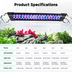 AQQA LED Aquarium Light for 24-32 Inch Tanks | 24/7 Mode & DIY Full Spectrum