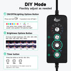 AQQA LED Aquarium Light for 24-32 Inch Tanks | 24/7 Mode & DIY Full Spectrum