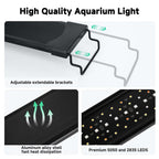 AQQA LED Aquarium Light for 24-32 Inch Tanks | 24/7 Mode & DIY Full Spectrum