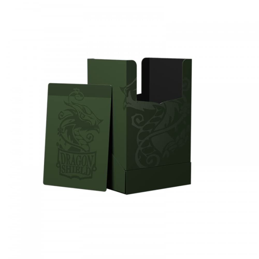 Arcane Tinmen Dragon Shield Deck Shell – Forest Green/Black Deck Box for MTG, Pokemon, Yu-Gi-Oh