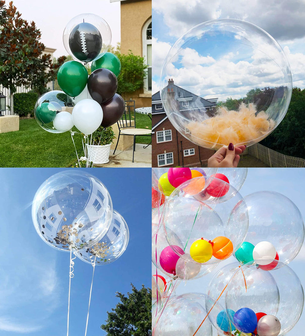 Aredpoook 20 Inch Bobo Balloons – 20 Clear Bubble Balloons for Wedding & Party Decor