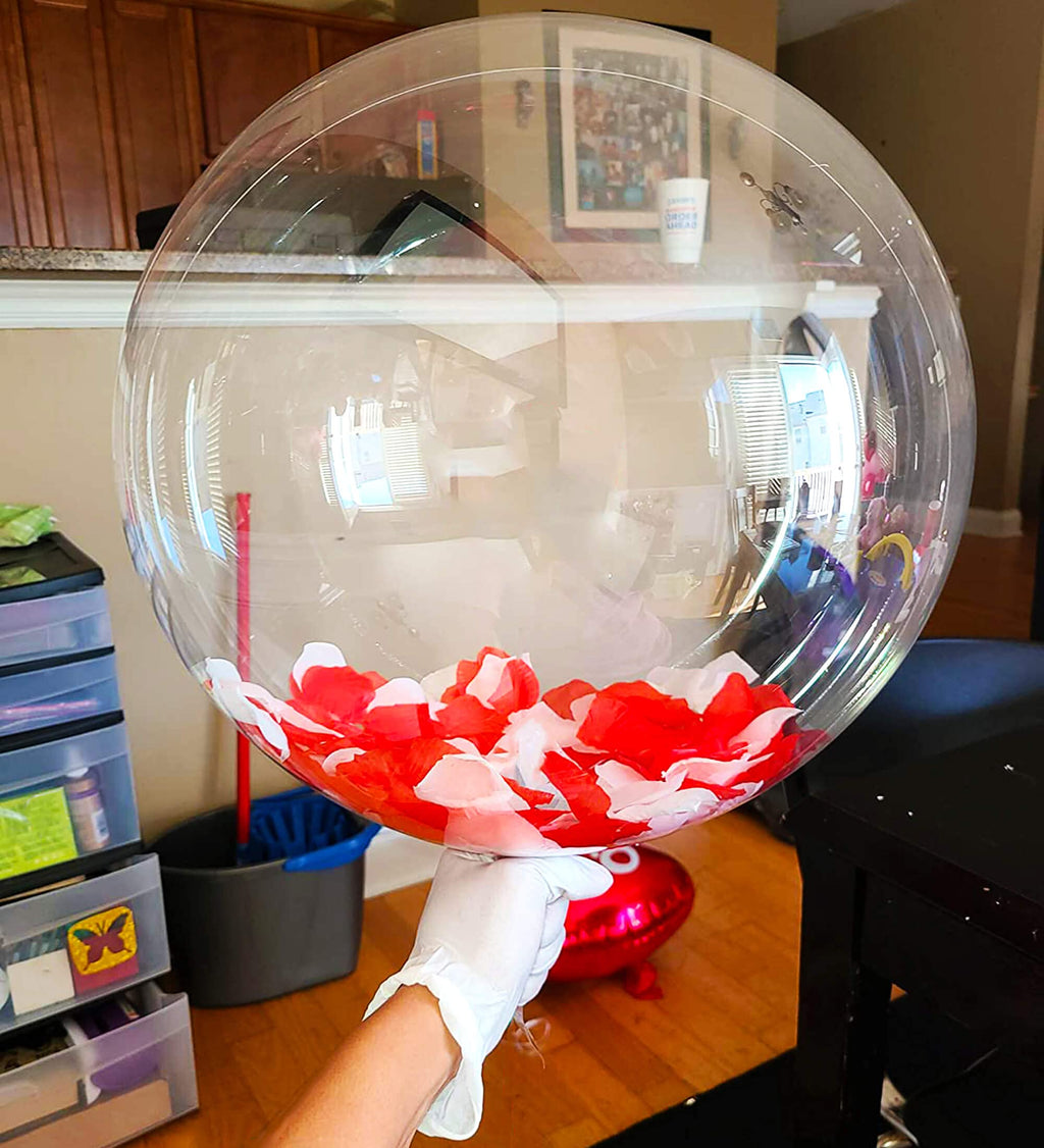 Aredpoook 20-Inch Bobo Balloons – 10 Clear Bubble Balloons for Weddings, Christmas & Birthday Parties