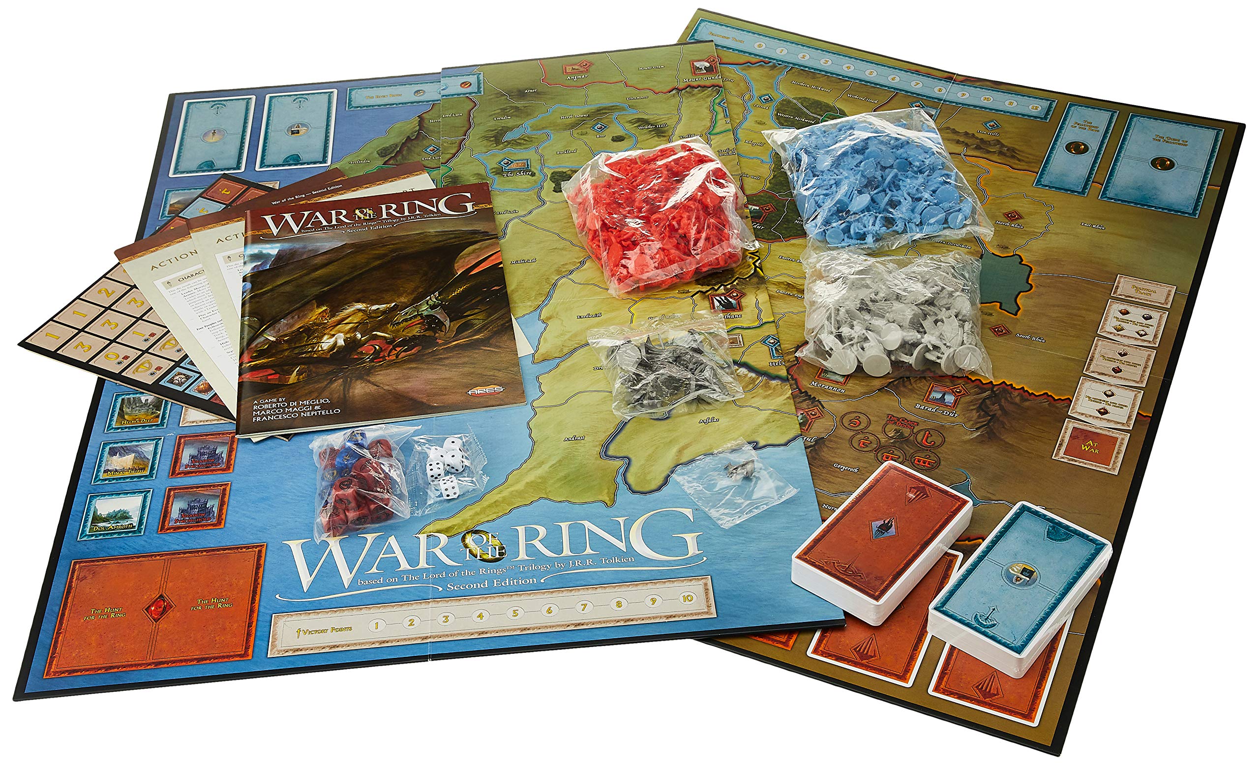 Ares Games War of The Ring 2nd Edition – Strategy Board Game for 2–4 Players