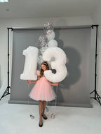 Argthjy 40-Inch Number 3 Balloon – White Foil Birthday Balloons