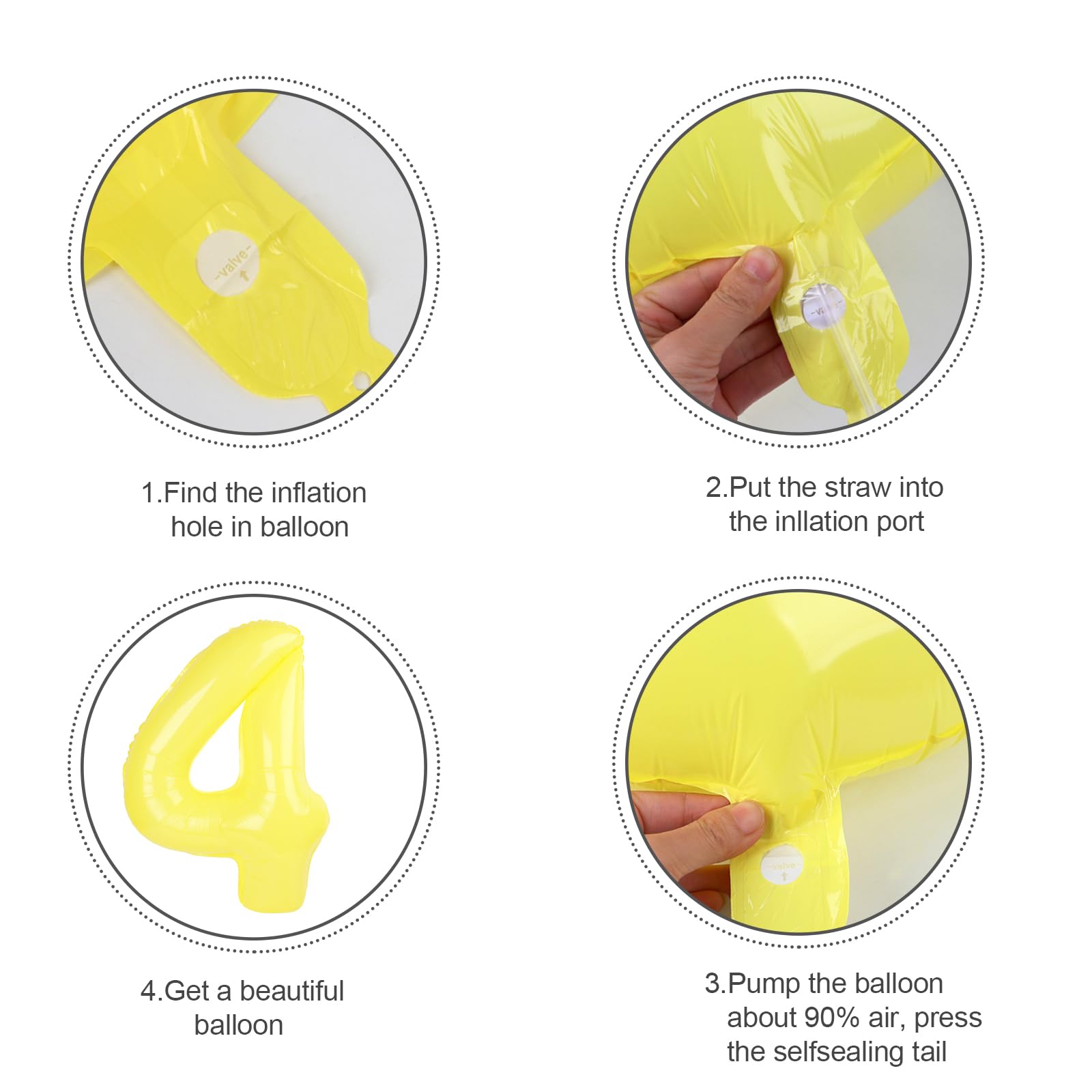 Argthjy 40-Inch Number Balloons – Yellow Foil Numeral 0 for Birthdays, Anniversaries, Baby Showers
