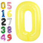 Argthjy 40-Inch Number Balloons – Yellow Foil Numeral 0 for Birthdays, Anniversaries, Baby Showers