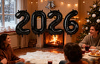 Argthjy Black 2026 Number Balloons – 40-Inch Foil Balloons for Birthdays, New Year & Graduation
