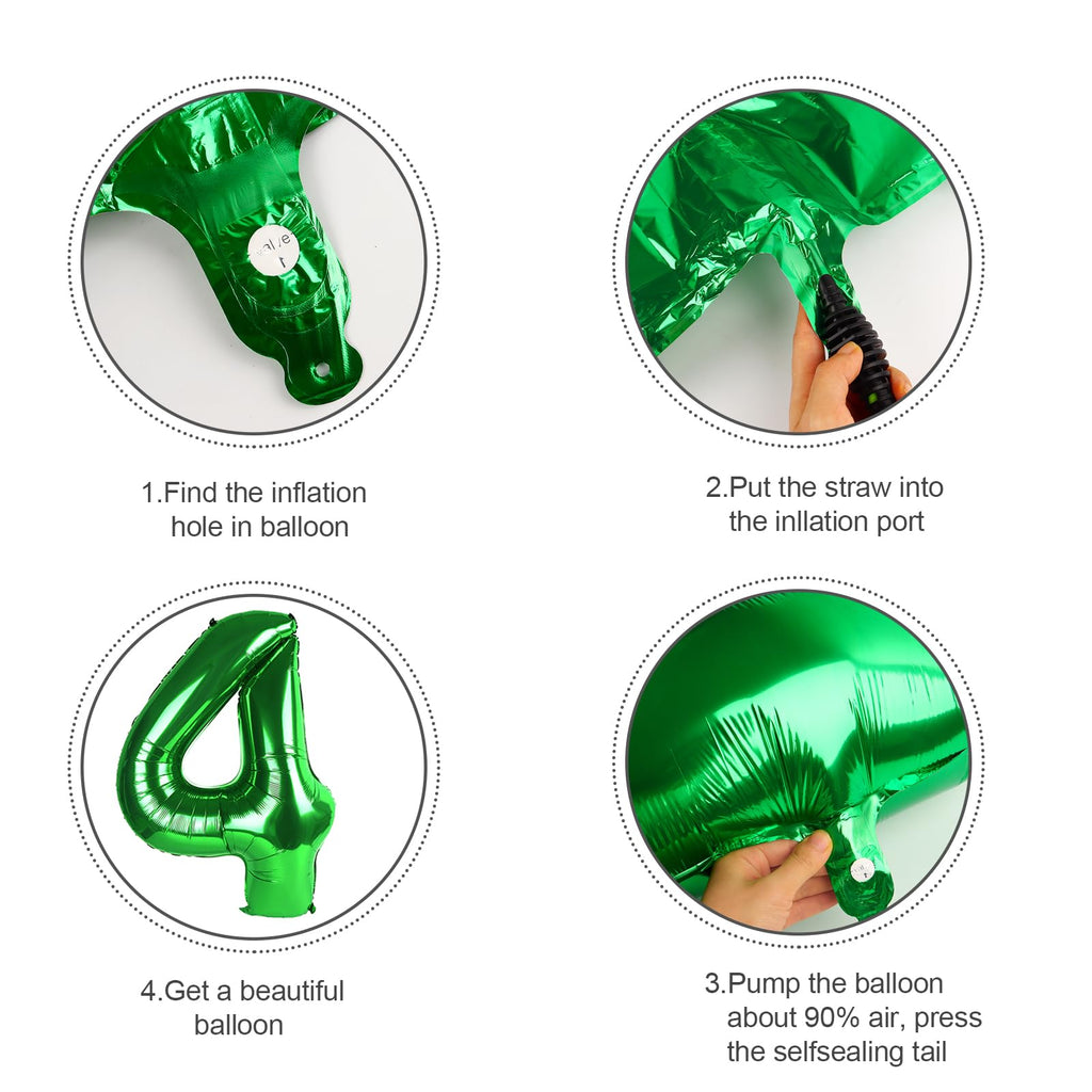 Argthjy Number 7 Balloons – 40 Inch Dark Green Foil Birthday Decor for Any Celebration