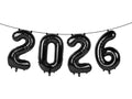 Argthjy Black 2026 Number Balloons – 40-Inch Foil Balloons for Birthdays, New Year & Graduation