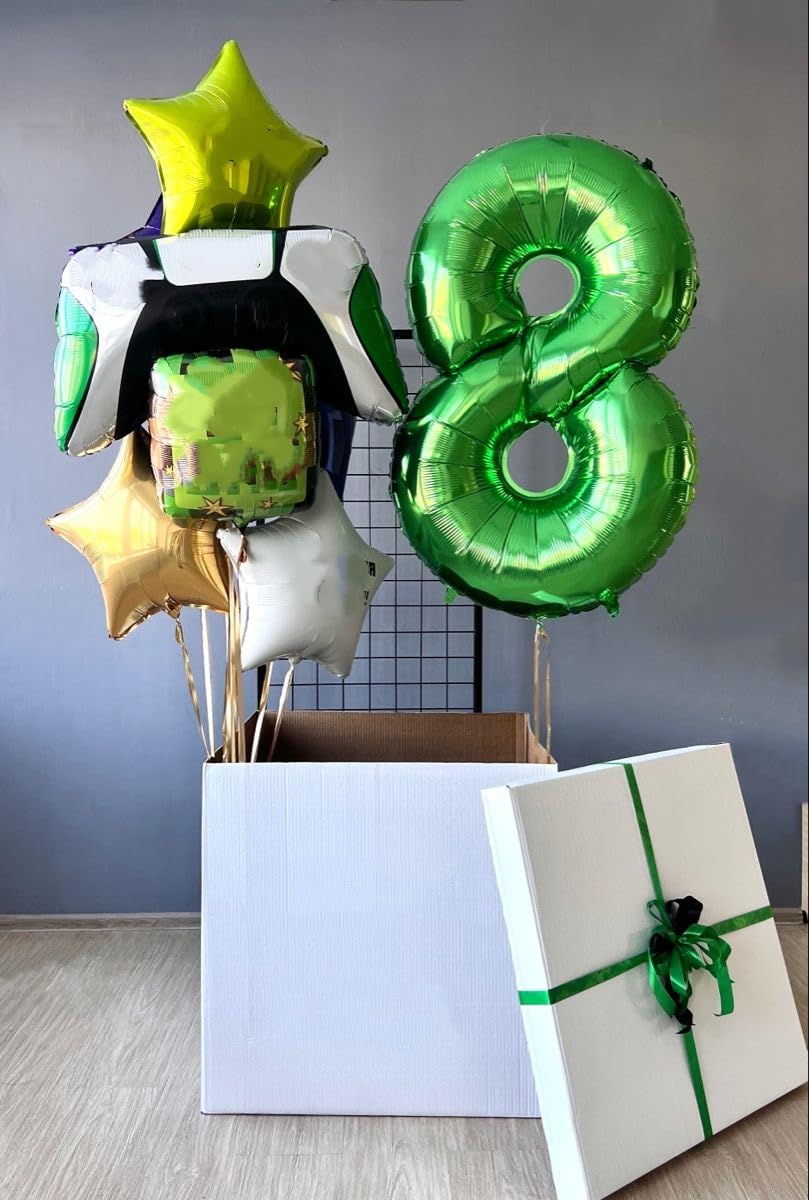 Argthjy Number 7 Balloons – 40 Inch Dark Green Foil Birthday Decor for Any Celebration