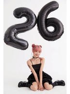 Argthjy Black 2026 Number Balloons – 40-Inch Foil Balloons for Birthdays, New Year & Graduation