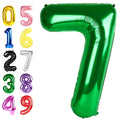 Argthjy Number 7 Balloons – 40 Inch Dark Green Foil Birthday Decor for Any Celebration