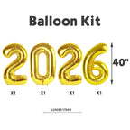 Argthjy Gold 2026 40-Inch Foil Number Balloons — 22 for Graduation, New Year, Weddings