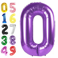 Argthjy Purple 40-Inch Foil Number Balloons for Milestones | 0, 10, 20, 100, 2026