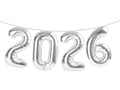 Argthjy Silver 2026 Balloons - 40-Inch Foil Number 22 Balloon for Birthdays, Weddings & More