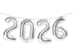 Argthjy Silver 2026 Balloons - 40-Inch Foil Number 22 Balloon for Birthdays, Weddings & More