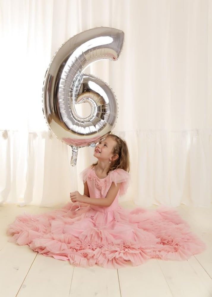 Argthjy Silver 2026 Balloons - 40-Inch Foil Number 22 Balloon for Birthdays, Weddings & More