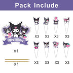 ARHAVI 25 Pcs Cute Cake Topper & Cupcake Toppers Set for Kuromii Birthday Decorations