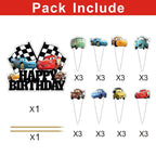 ARHAVI 25 Pcs Cake Topper & Cupcake Toppers Set – Cars Themed Birthday Decorations