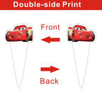 ARHAVI 25 Pcs Cake Topper & Cupcake Toppers Set – Cars Themed Birthday Decorations
