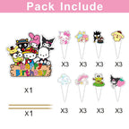 ARHAVI 25 Pcs Kitty and His Friends Cake Topper Set – Kawaii Birthday Decorations