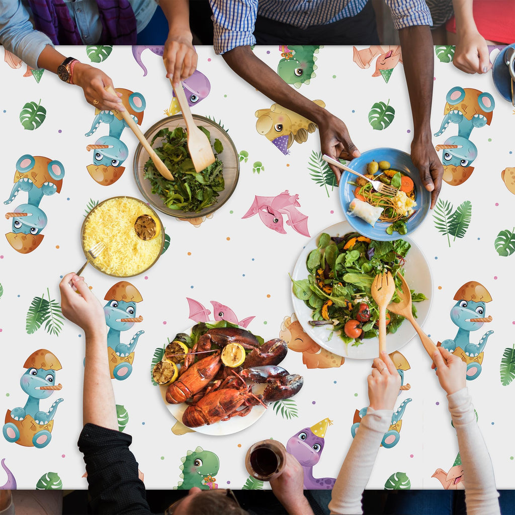 ArianQicult Dinosaur 1st Birthday Tablecloths – 3-Pack One-A-Saurus Party Covers