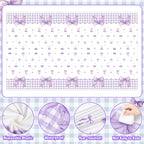 ArianQicult 3-Piece Purple Bow Tablecloths – 87x51in Disposable Party Covers