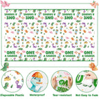 ArianQicult Dinosaur 1st Birthday Tablecloths – 3-Pack One-A-Saurus Party Covers