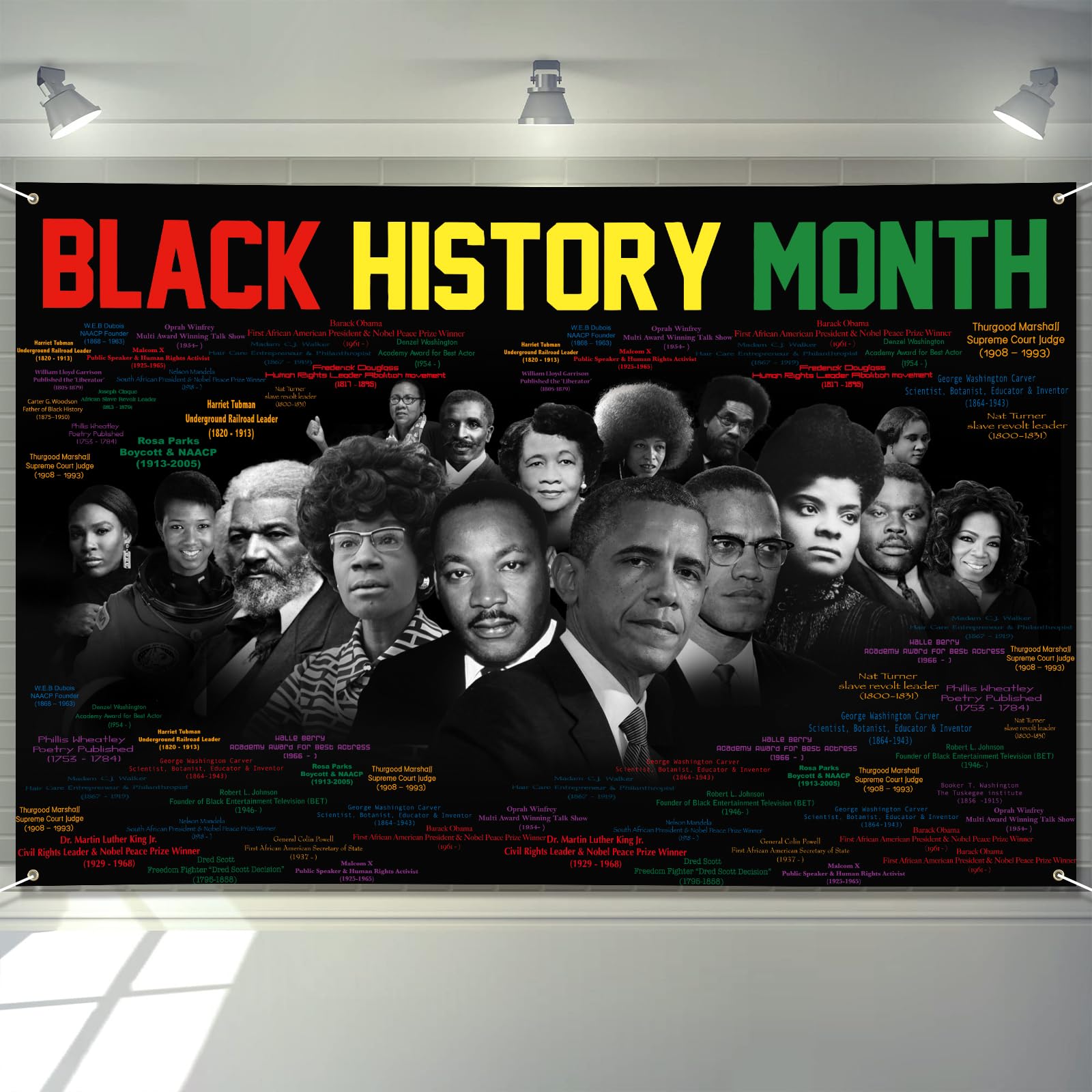 Arosche Black History Month Banner 72x48 — Indoor Outdoor Photo Backdrop & Decor