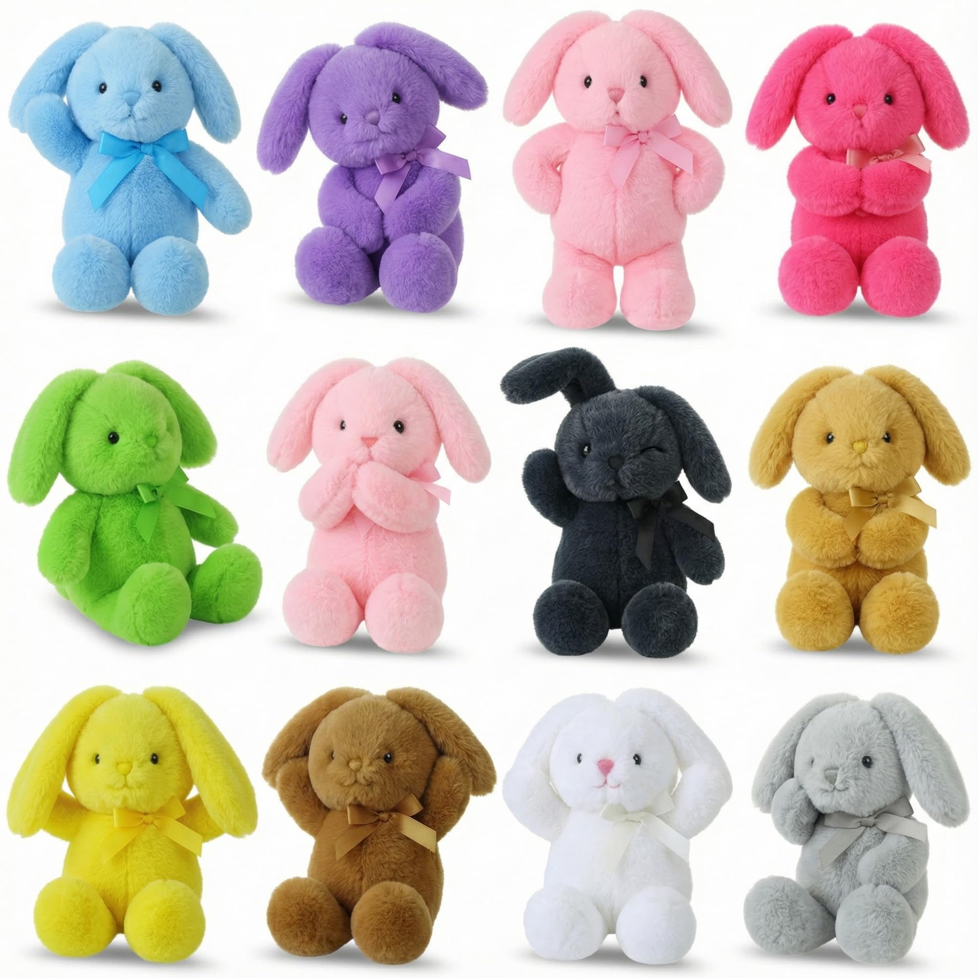 Arrowbash 24-Pack 12-Inch Plush Easter Bunnies – Soft Stuffed Toys for Gifts, Decor and Party Fun
