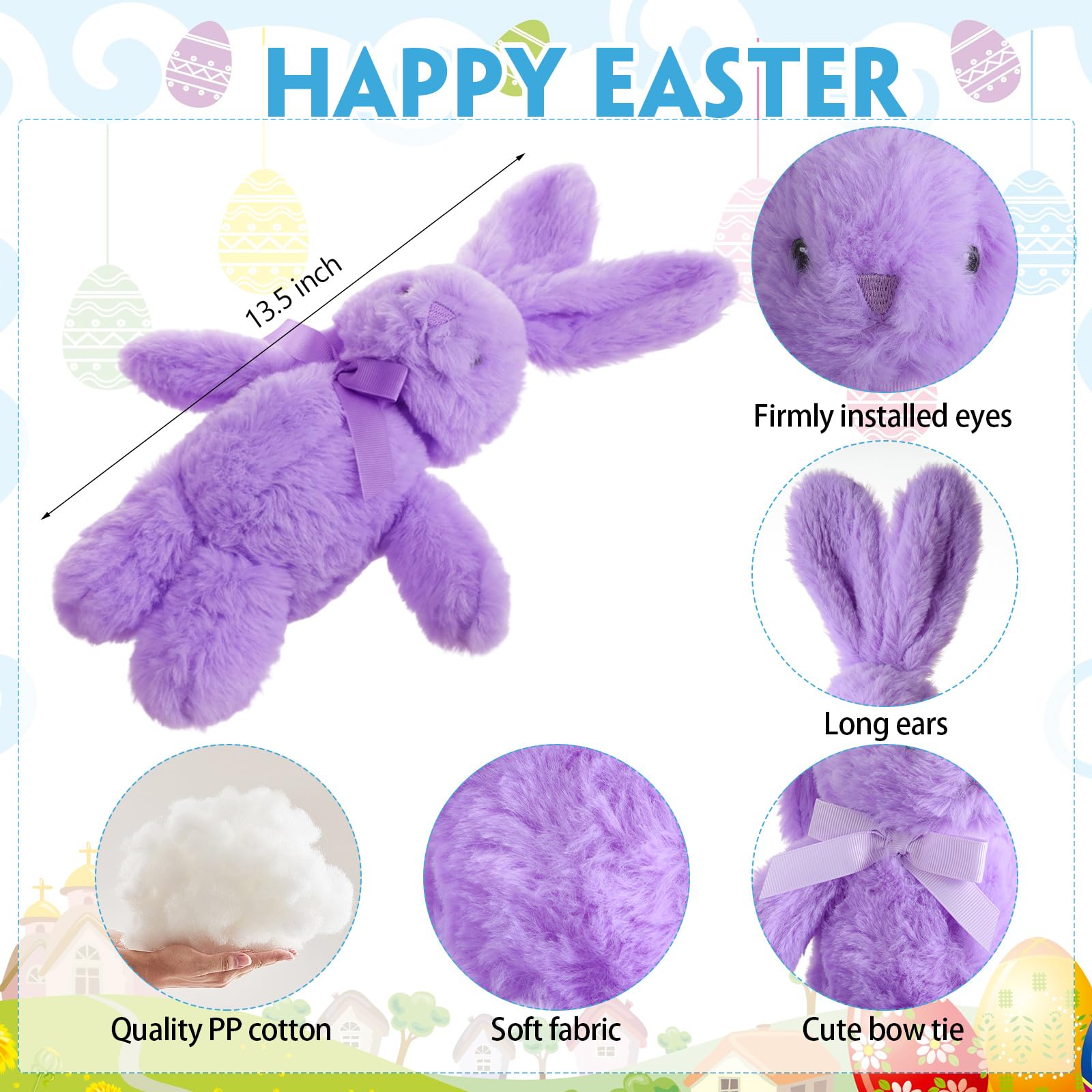 Arrowbash 24-Pack 12-Inch Plush Easter Bunnies – Soft Stuffed Toys for Gifts, Decor and Party Fun