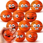 Arrowbash 24 Pcs 2.5'' Face Basketball Stress Balls – Mini Squeeze Foam Toys for Stress Relief, Gifts & Party Favors