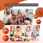 Arrowbash 24 Pcs 2.5'' Face Basketball Stress Balls – Mini Squeeze Foam Toys for Stress Relief, Gifts & Party Favors