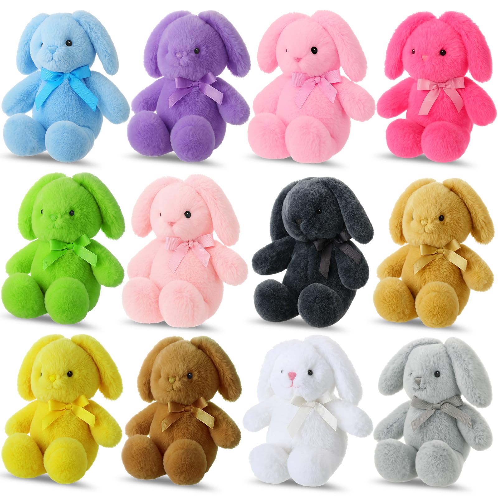 Arrowbash 24-Pack 12-Inch Plush Easter Bunnies – Soft Stuffed Toys for Gifts, Decor and Party Fun