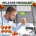 Arrowbash 24 Pcs Mini Face Basketball Stress Balls – PU Foam Squeeze Toys for Stress Relief, Party Favors, and Gifts